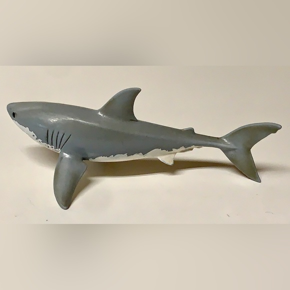 Vtg SCHLEICH Miniature Solid Hard Rubber Great White Shark Figurine Toy - Picture 11 of 16